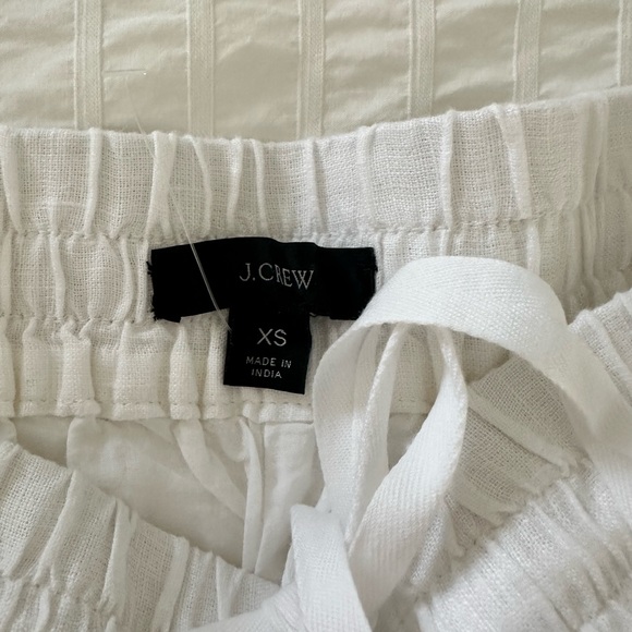 J. Crew White Linen Wide-Leg Seaside Pants - Picture 2 of 6